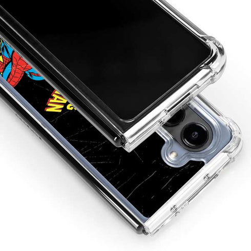 Marvel Classic Comics The Amazing Spider-Man Galaxy Z Fold5 5G Clear Case